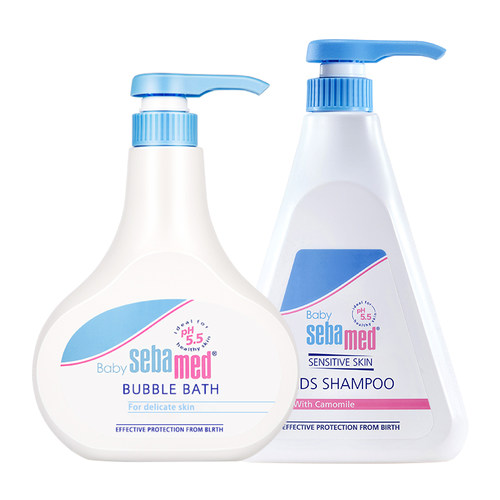 施巴儿童洗发水泡泡沐浴露0-6到12岁婴幼儿宝宝男女孩洗头露柔顺