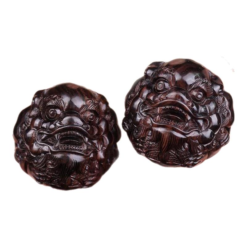十年老店无喷漆紫光檀木手球