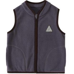 儿童摇粒绒马甲秋冬季男童加厚保暖外穿婴儿上衣女童坎肩宝宝背心