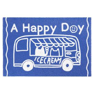 暖藻张乐陆么么黑联名进门入户地垫家用玄关门口垫子丝圈防滑地毯