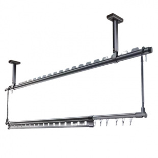 包安装加厚晾衣架防风阳台固定式一整根晒衣杆凹槽室外特厚晾衣杆