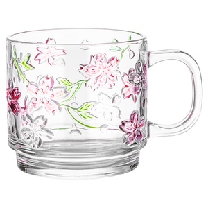 乐唯诗樱花杯手绘玻璃杯