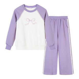 富罗迷女童套装儿童装2026春季新款青少年好看帅气时髦运动两件套