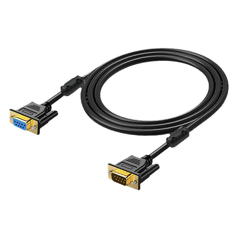 睿稳 db9屏蔽线232串口数据线DB9连接9针485线双屏蔽磁环工业级