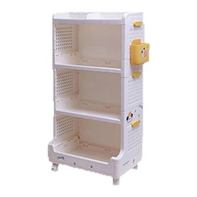 多功能桌边带轮书架学生书本书包置物架落地初中移动书桌收纳书柜