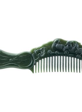 念玉新疆和田玉梳子梳结婚青玉