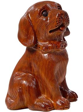 刺史花梨木十二生肖狗摆件