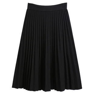 2025新款半身裙女款时尚洋气爆款百褶裙中长款针织半裙秋冬裙子