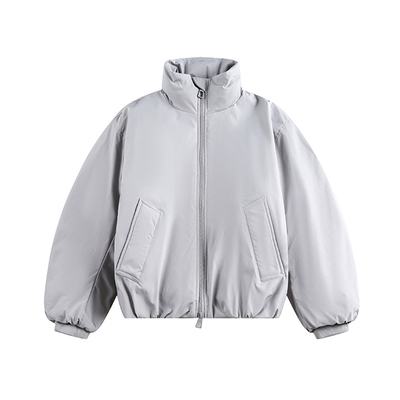 NEVERNEED纯色短款立领棉衣男