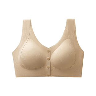 古今妈妈内衣舒适前扣聚拢防垂高弹不勒中老年无钢圈背心式文胸罩