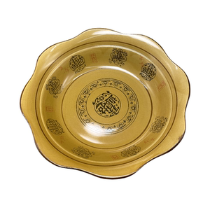 招财进宝荷口汤碗面汤热冷菜碗荷叶边碗陶瓷餐具水煮肉片鱼串串家