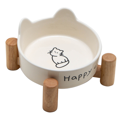 Petdebby熊耳小型犬陶瓷狗碗猫碗