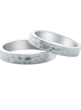 旦早情侣999纯银小众设计对戒