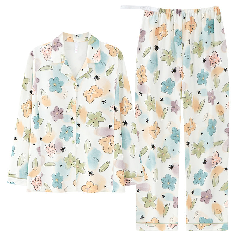 月子服春秋款纯棉产后哺乳睡衣棉