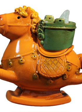 国潮唐三彩桌面摆件盲盒