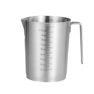 304不锈钢加厚食品级量杯带刻度厨房烘焙工具大容量3000ml5000ml