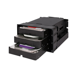 ICY DOCK硬盘柜三盘位3.5寸SATA HDD免工具热插拔硬盘盒MB830SP-B