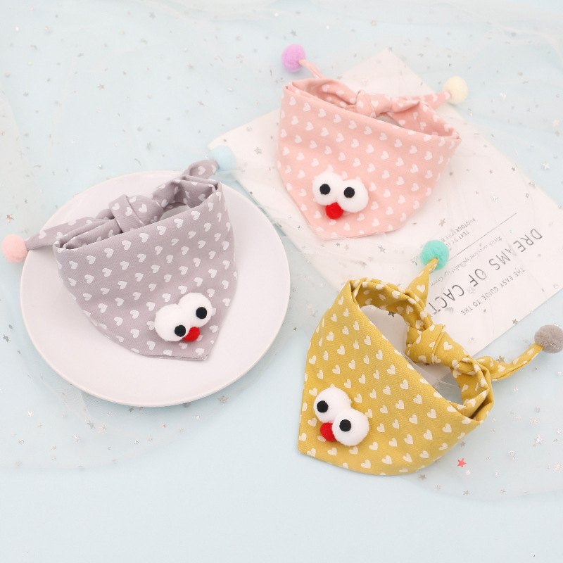 棉质宠物口水巾三角巾风围巾两用套领巾狗狗猫咪脖犬可爱大中小型