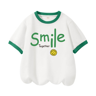 马卡乐童装男童短袖t恤卡通可爱韩版圆领上衣儿童中大童痞帅风棉