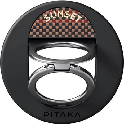 PITAKA磁吸手机支架凯夫拉指环扣magsafe便携多功能懒人支架苹果iphone18promax磁力环轻薄横竖屏可调节磁圈