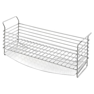 霜山海绵沥水架304不锈钢厨房水槽窄边置物架百洁布洗洁精收纳架