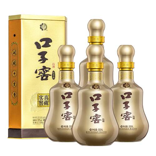 口子窖10年型50度500mL*4瓶 十年型白酒整箱送礼送长辈官方旗舰店