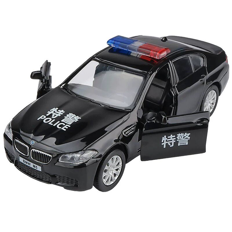 合金警车玩具车儿童大号仿真特警车警察车声光汽车模型男孩礼物
