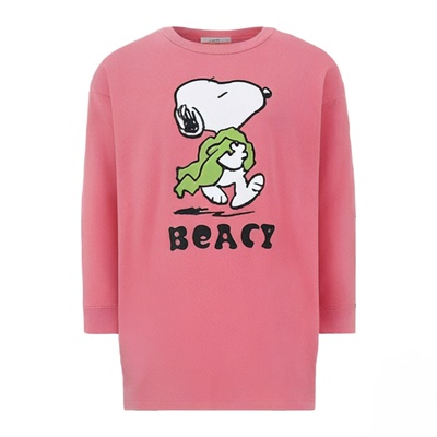 贝妍女春秋柔软棉长袖史努比睡裙