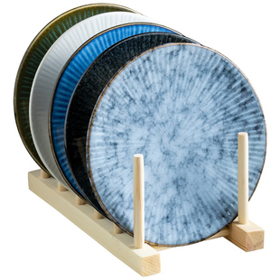 光芒7英寸圆形小吃碟釉下彩陶瓷餐具家用零食碟子小号商用吐骨碟