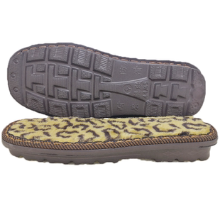 雪地靴鞋底腾欣EVA靴绒布防滑耐磨棉拖手工勾毛线拖鞋帮长毛