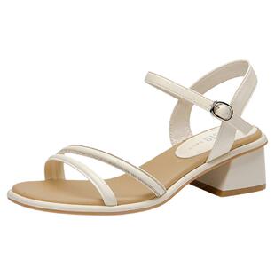 大东一字带凉鞋女款2026新款夏季配裙子粗跟高跟鞋百搭不累脚鞋子