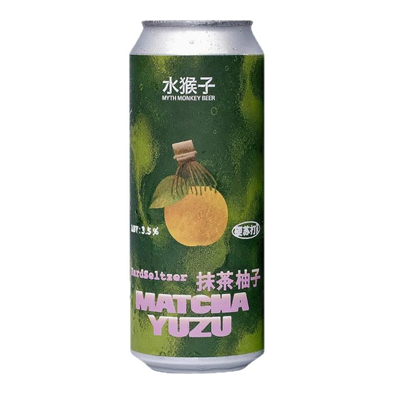 国产精酿水猴子酿造抹茶柚子硬苏打发酵酒啤酒500ml听装