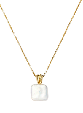 Missoma珠光纪方形巴洛克珍珠吊坠项链轻奢设计感叠戴配饰礼物
