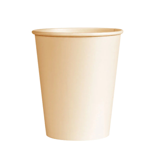 竹纤维本色纸杯一次性杯子水杯家用加厚整箱咖啡杯热饮杯茶杯加硬