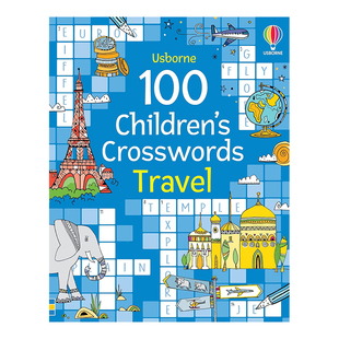 【现货】100个儿童填字游戏：旅行 100 Children's Crosswords: Travel 英文原版儿童填字和字谜游戏绘本7-9岁尤斯伯恩Usborne
