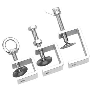 304不锈钢老虎卡子 U型夹 C型夹 钢管方形夹具手拧吊环夹紧器开口