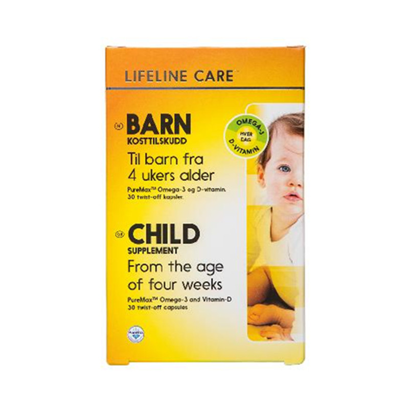 2028年06月挪威Lifeline Care宝宝婴儿鱼油DHA新生满月维生素D3