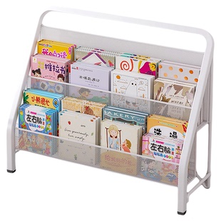儿童小书架绘本收纳架落地置物架可移动阅读架展示架免安装杂志架