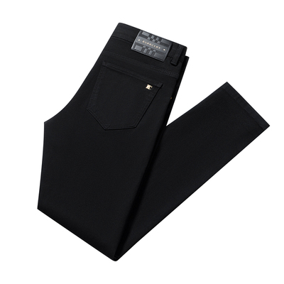 2025新款黑色修身直筒牛仔裤