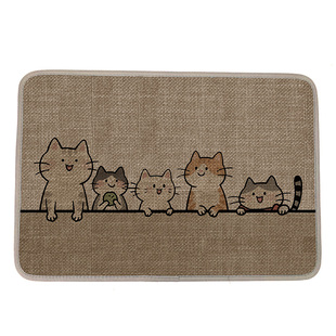 卫生间地垫编织亚麻吸水速干浴室厕所洗手间门口专用防滑脚垫地毯