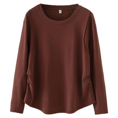 加大码长袖t恤女2025秋季打底衫