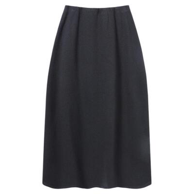 西町村屋极简半身裙女装2025秋季新款舒弹针织长款A字裙XXAC10093