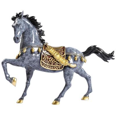 猪八戒黄铜马上有钱新中式办公室