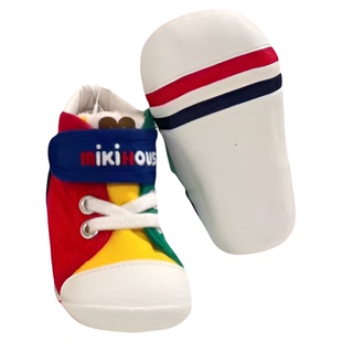 MIKI HOUSE经典板鞋彩虹鞋一段二段三段学步鞋帆布童鞋日本制