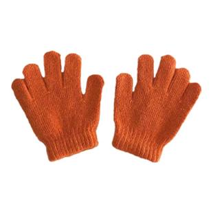 儿童手套冬季兔毛洋气纯色分指保暖男孩女孩宝宝ins简约韩版手套