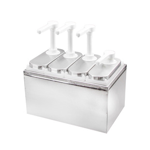 商用不锈钢酱汁泵定量式果糖糖浆瓶手压式果酱泵奶茶店吧台挤压瓶