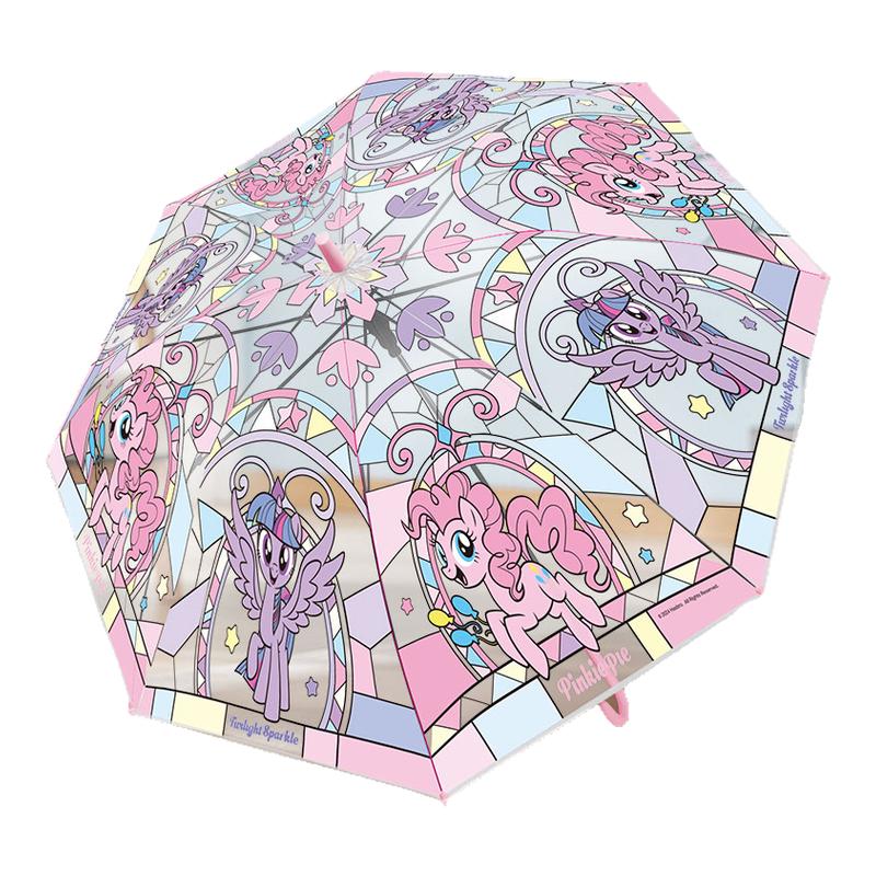 Pinky小马宝莉窗花款雨伞 透明雨伞不挡视线更安全 儿童雨伞【1】