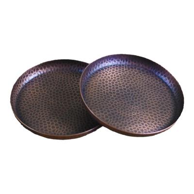 加厚紫铜手工盘子托盘餐盘调料碟