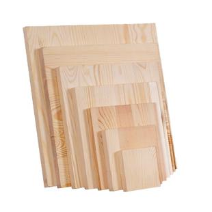 定制正长方形圆形碳化原松木板片块桌面实木手绘雕刻原木木头