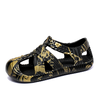 沙滩凉鞋男夏季外穿涉水溯溪包头编织草鞋防滑开车户外海边凉拖鞋